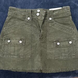American Eagle Outfitters Dark Green Corduroy Mini Skirt
